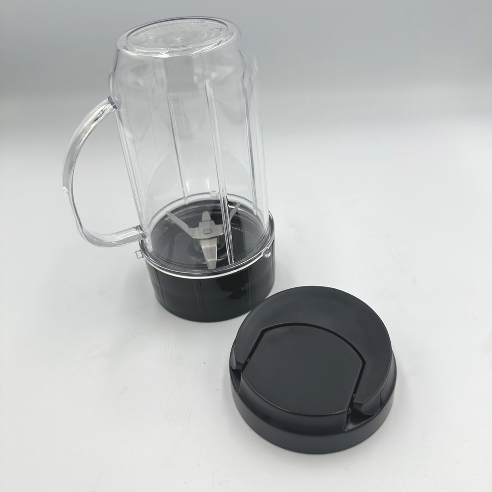 Magic Bullet Replacement Set Clear Mug with Handle Cross Blade and To-Go Lid